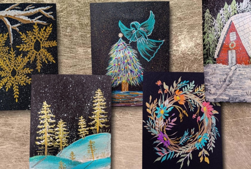 Shimmery Holiday Cards