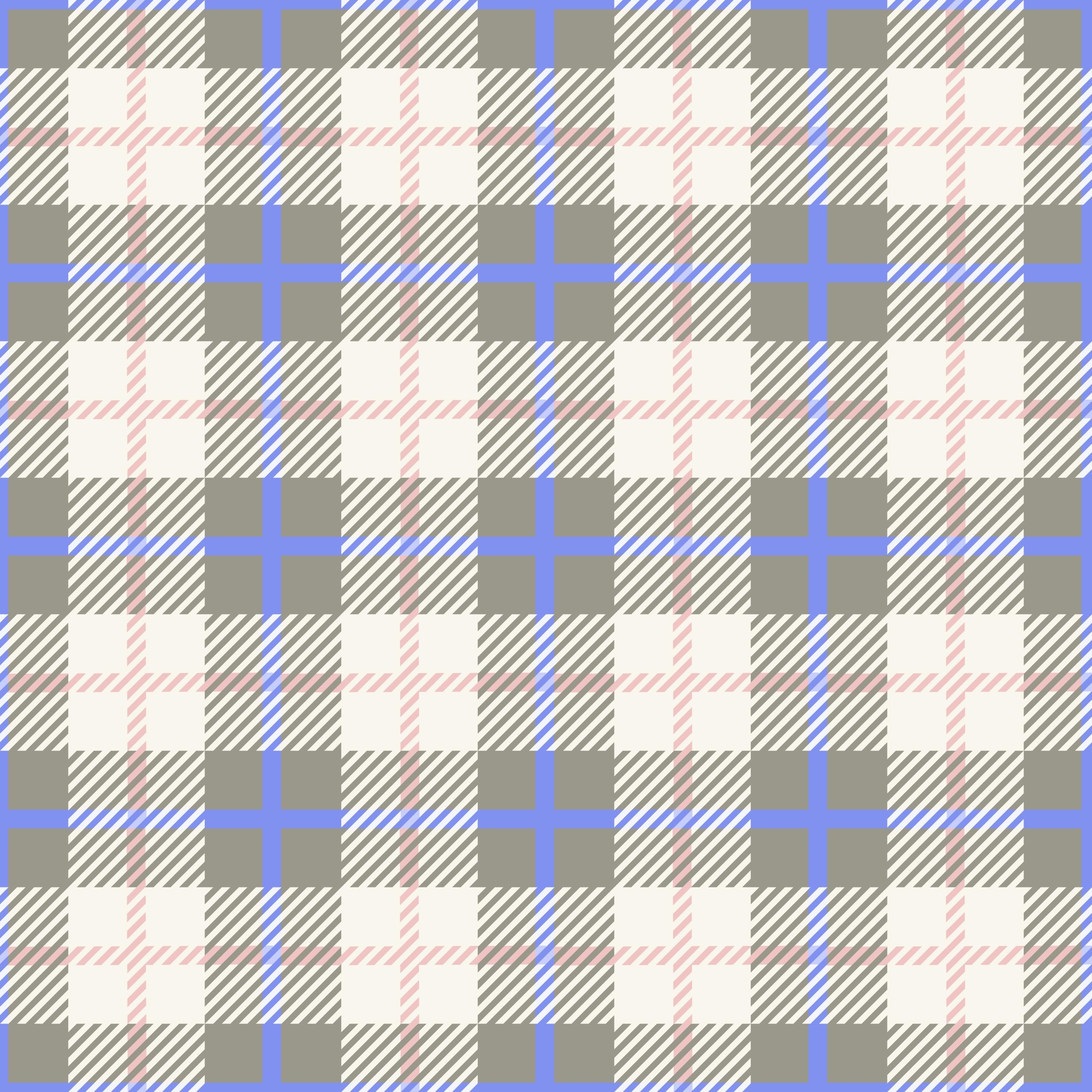 Mini Plaid Pattern in Sage Green, Cornflower Blue and Soft Pink - student project