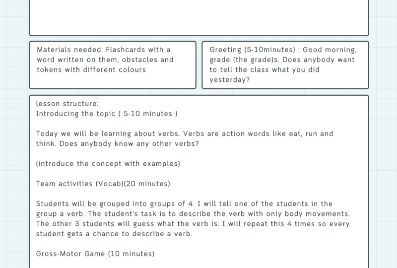 Lesson plan.