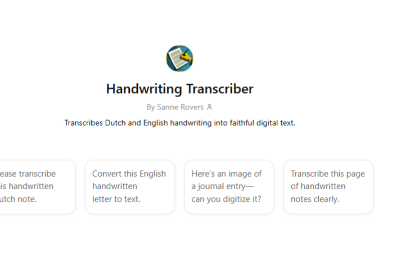 Handwriting transcriber