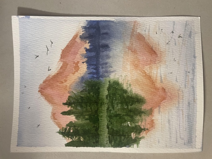 Mountains and lake 2