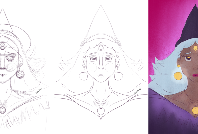 Class project: Sandra Staub's Minimal in Minutes Stylish Witch Portrait