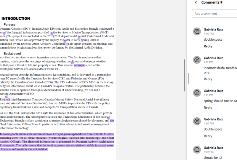 Proofreading Project