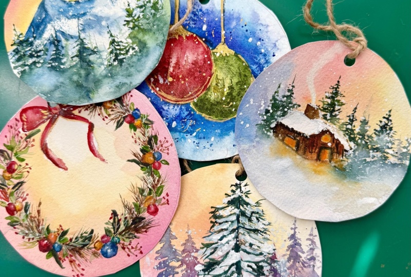 Watercolor Ornaments