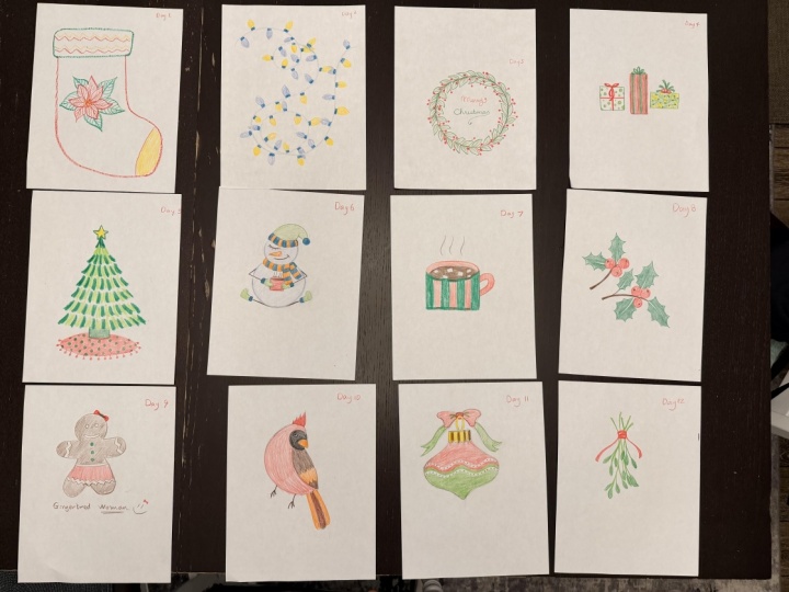 12 fun holiday drawings