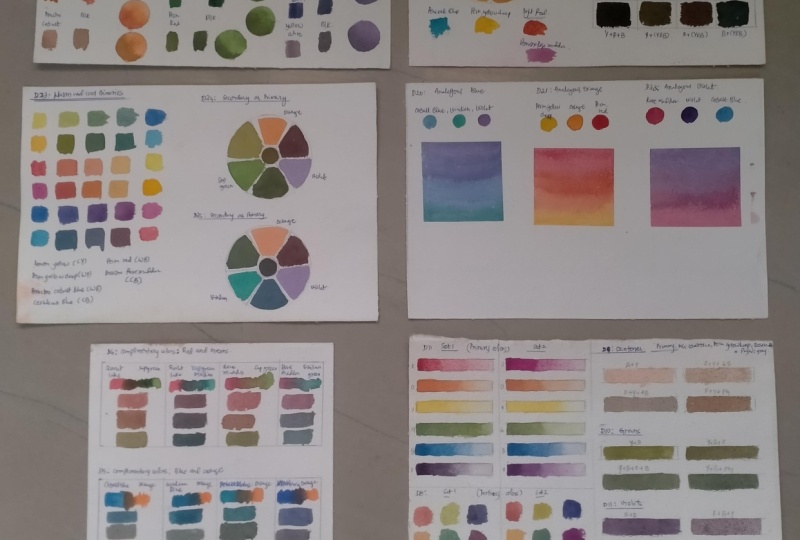 30 day watercolor mixing