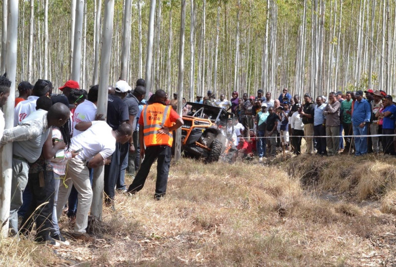 Off-Road Racing Vehicle Crashes During Motorsport Event in Kenya