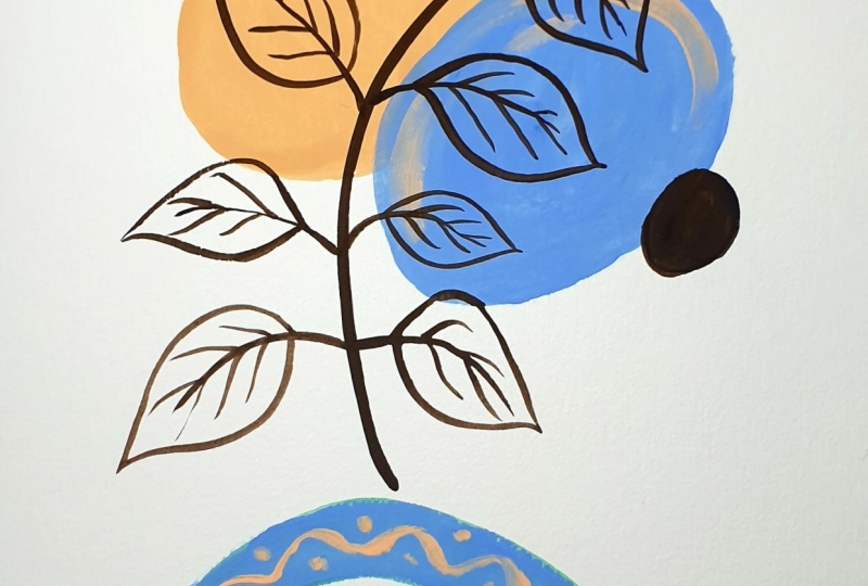 Beginner's gouache exercise