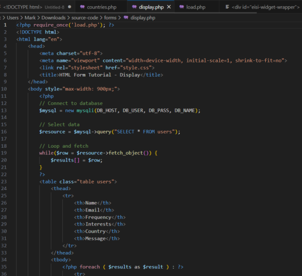 PHP practice