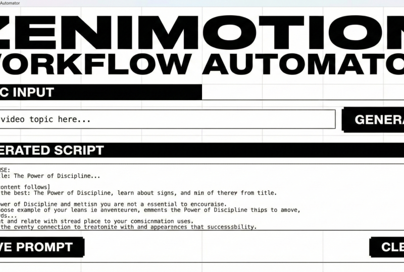 Building "Zenimotion" - My AI Workflow Automator