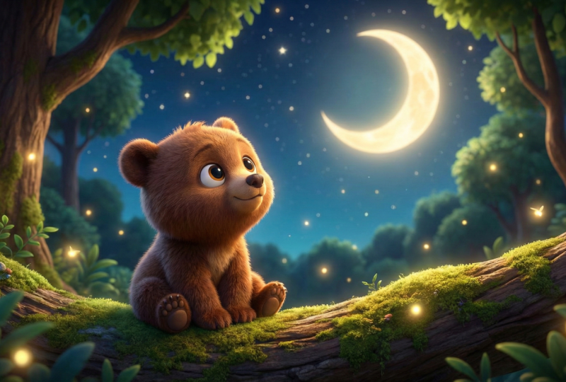 The Little Bear's Big Dream: An AI Animal Story