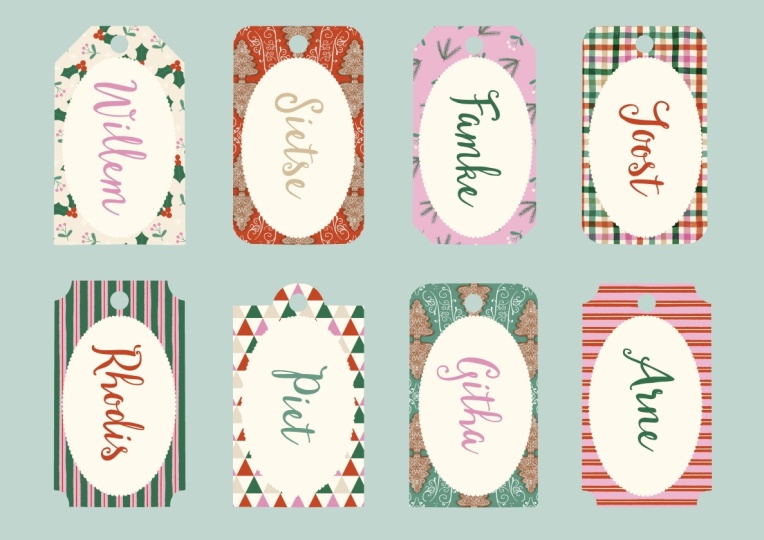 Personalised Holiday Gift Tags on Procreate