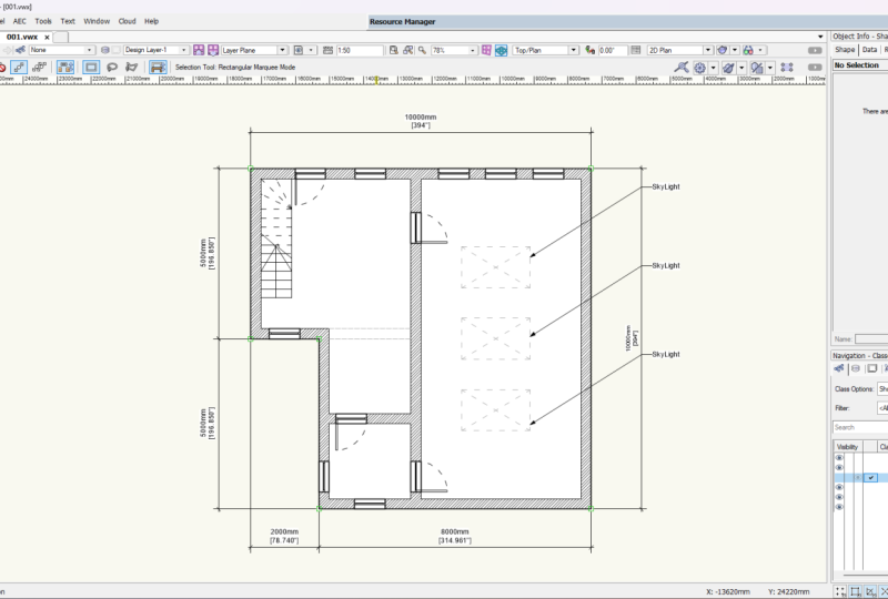 Basic Floor Plan in VectorWorks