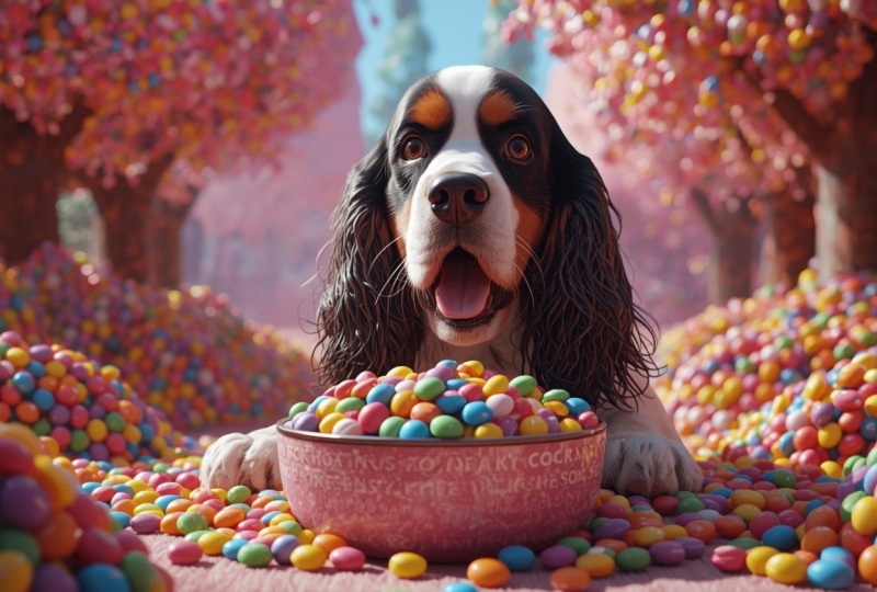 spaniel with Canva Al
