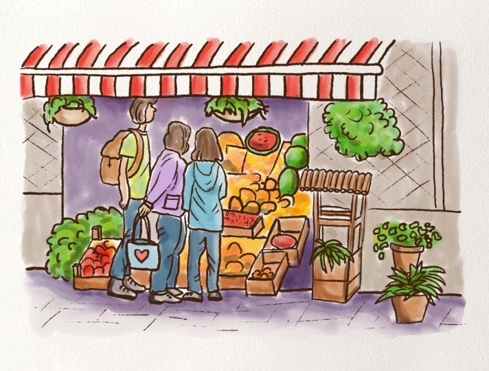 Market scene