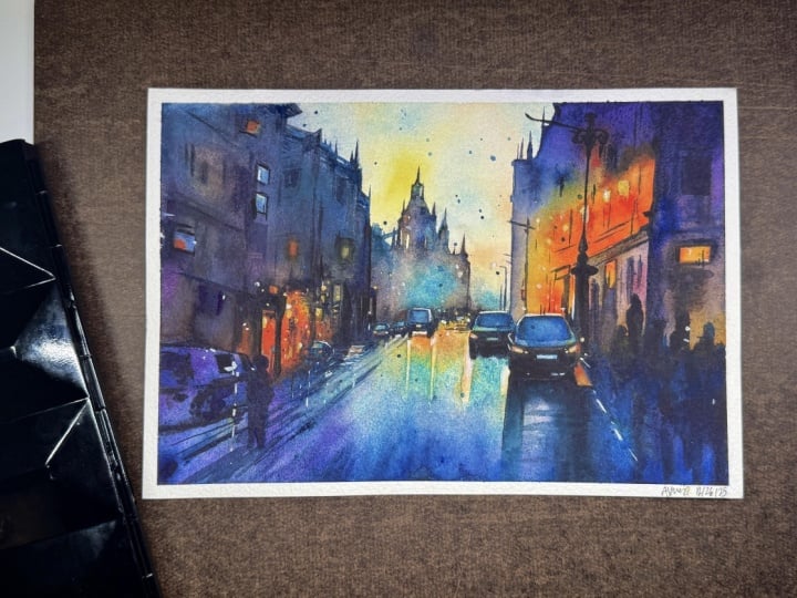 will ellison rainy street scene