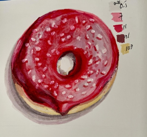 Donut with Markers. Dona con Marcadores