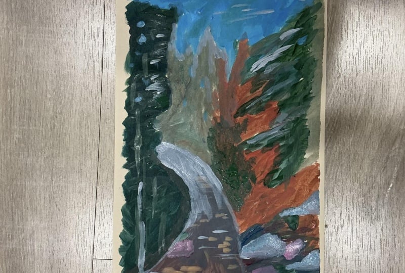 Acrylic loose landscape