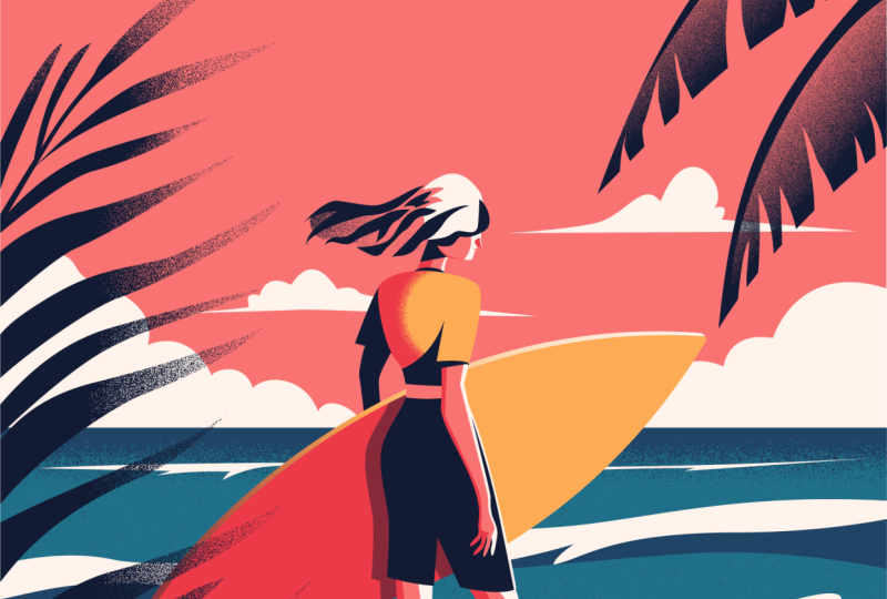 On the beach