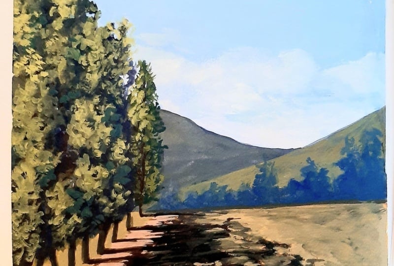 Paysages à la gouache