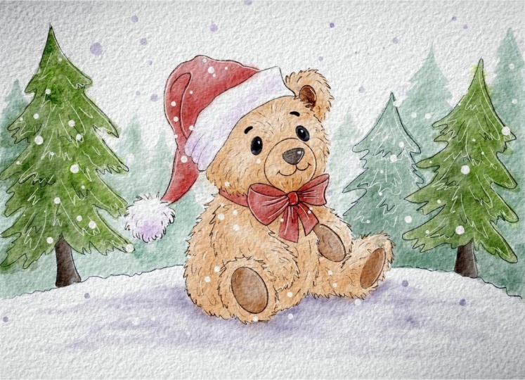 Cute Christmas Bear Toy