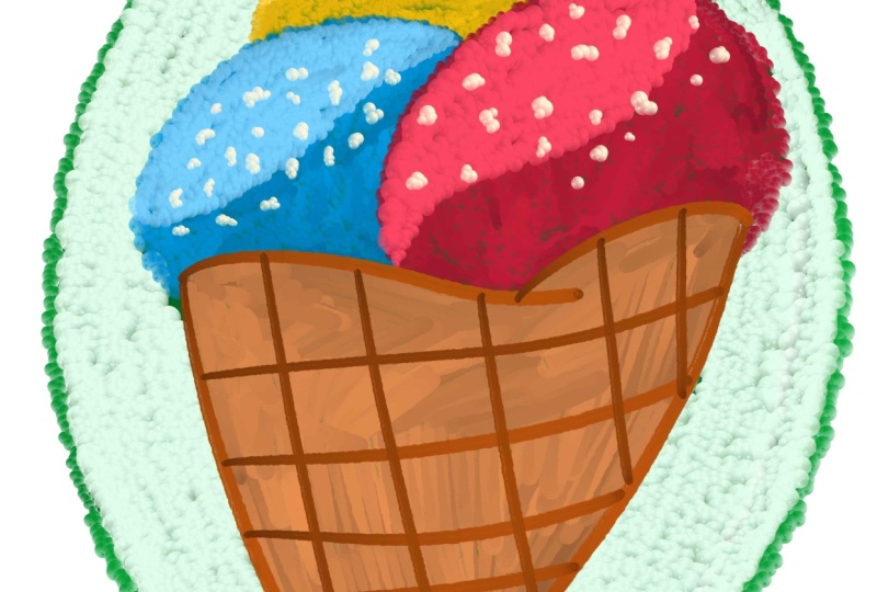 Colorful Ice Cream Illustration in Procreate