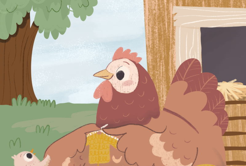 My knitting chicken