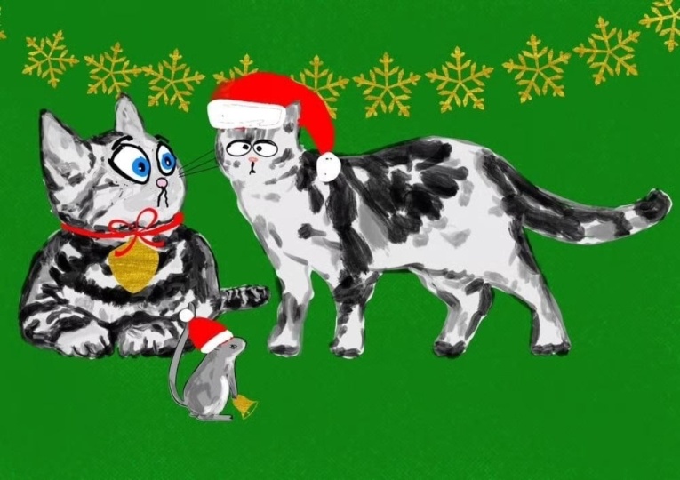 Xmas cats with a little delay!