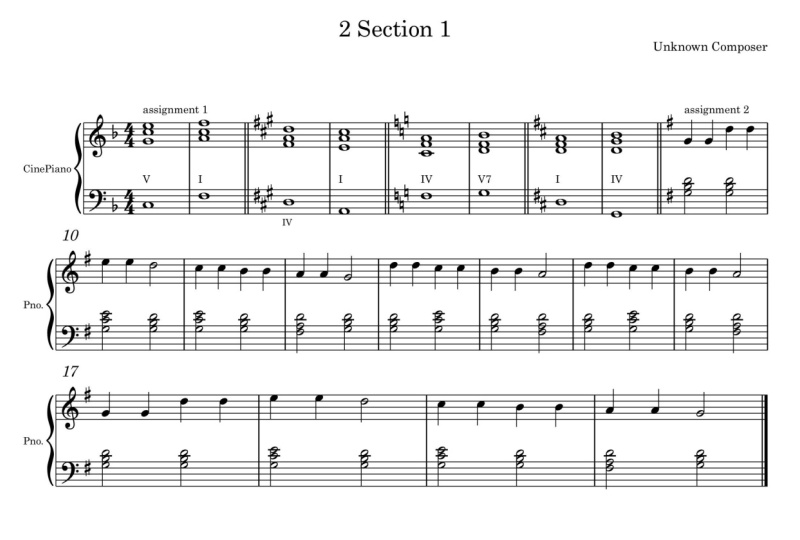 Music Composition 2 assignments