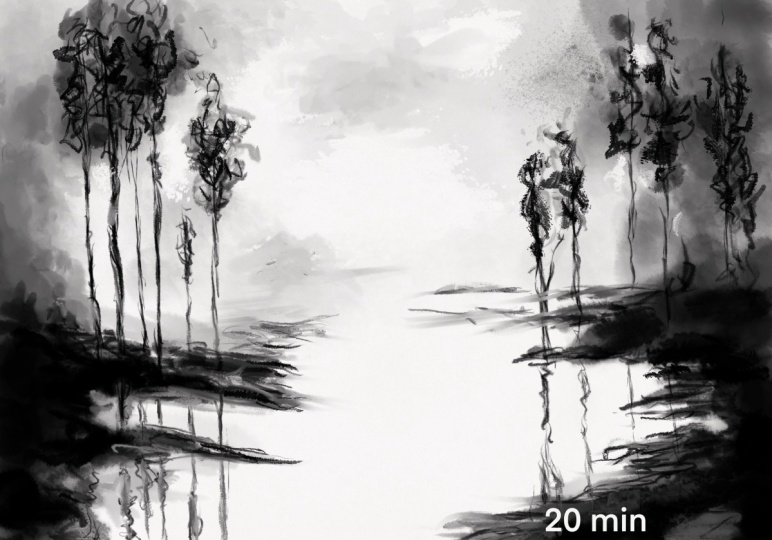 Inky landscapes