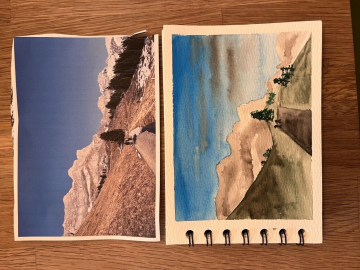 Painting from a reference photo I took the day before