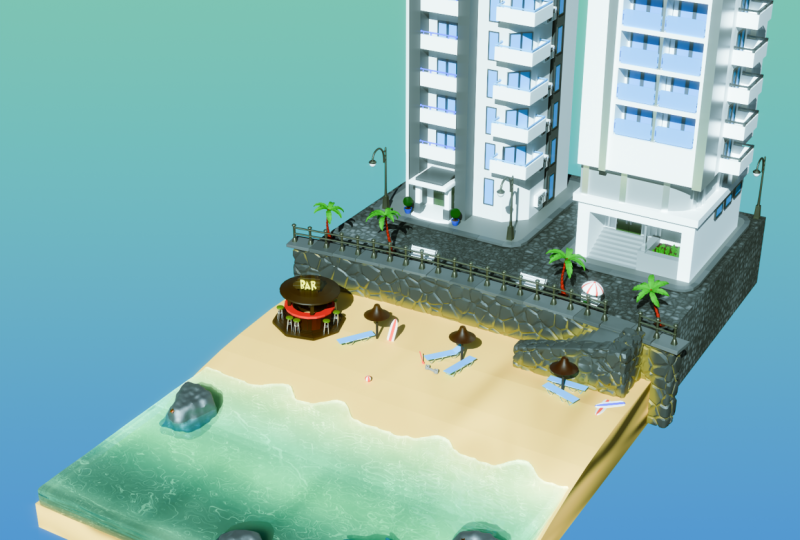 Beach scene