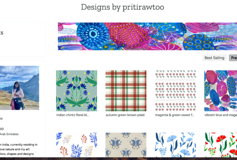 My Spoonflower shop - Priti Rawtoo Designs