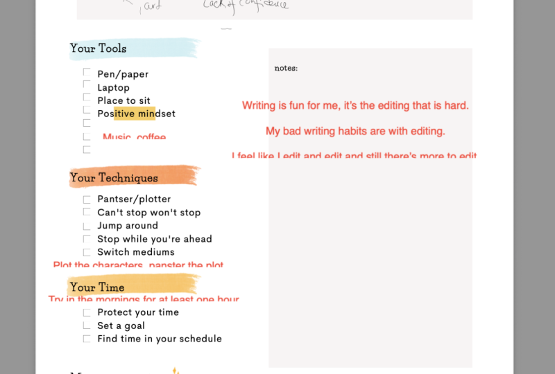 New year, new writing goals