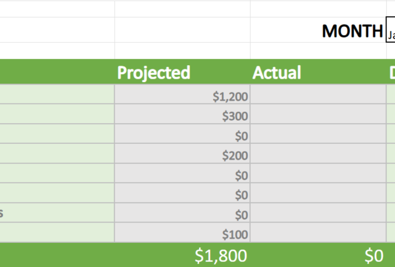 Personal Monthly Budget (Fully Filled by Me)