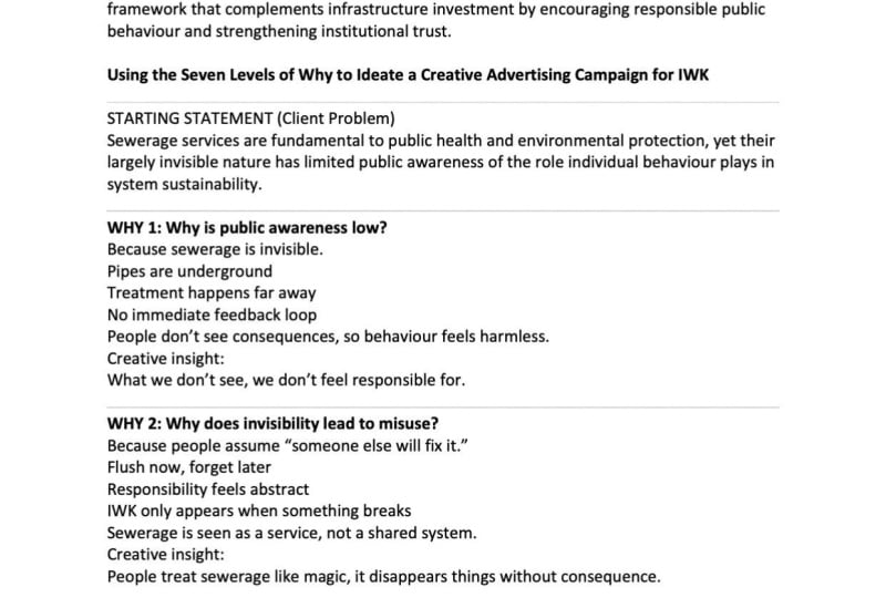 Cracking a sample brief through the 7 levels of whys