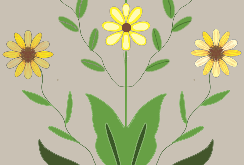 Flower patterns using adobe fresco