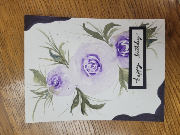Watercolor birthday card