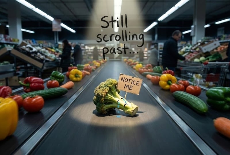 The Sad Broccoli That Nobody Noticed (and the stories that actually win)