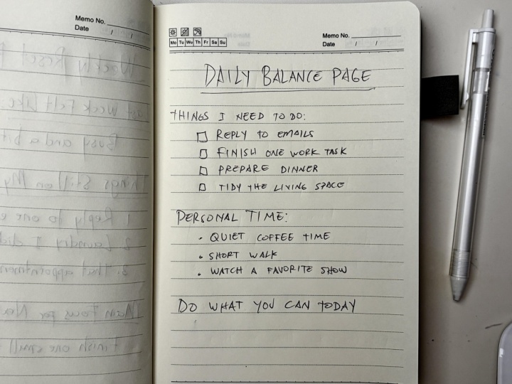 This is my Daily Balance Page