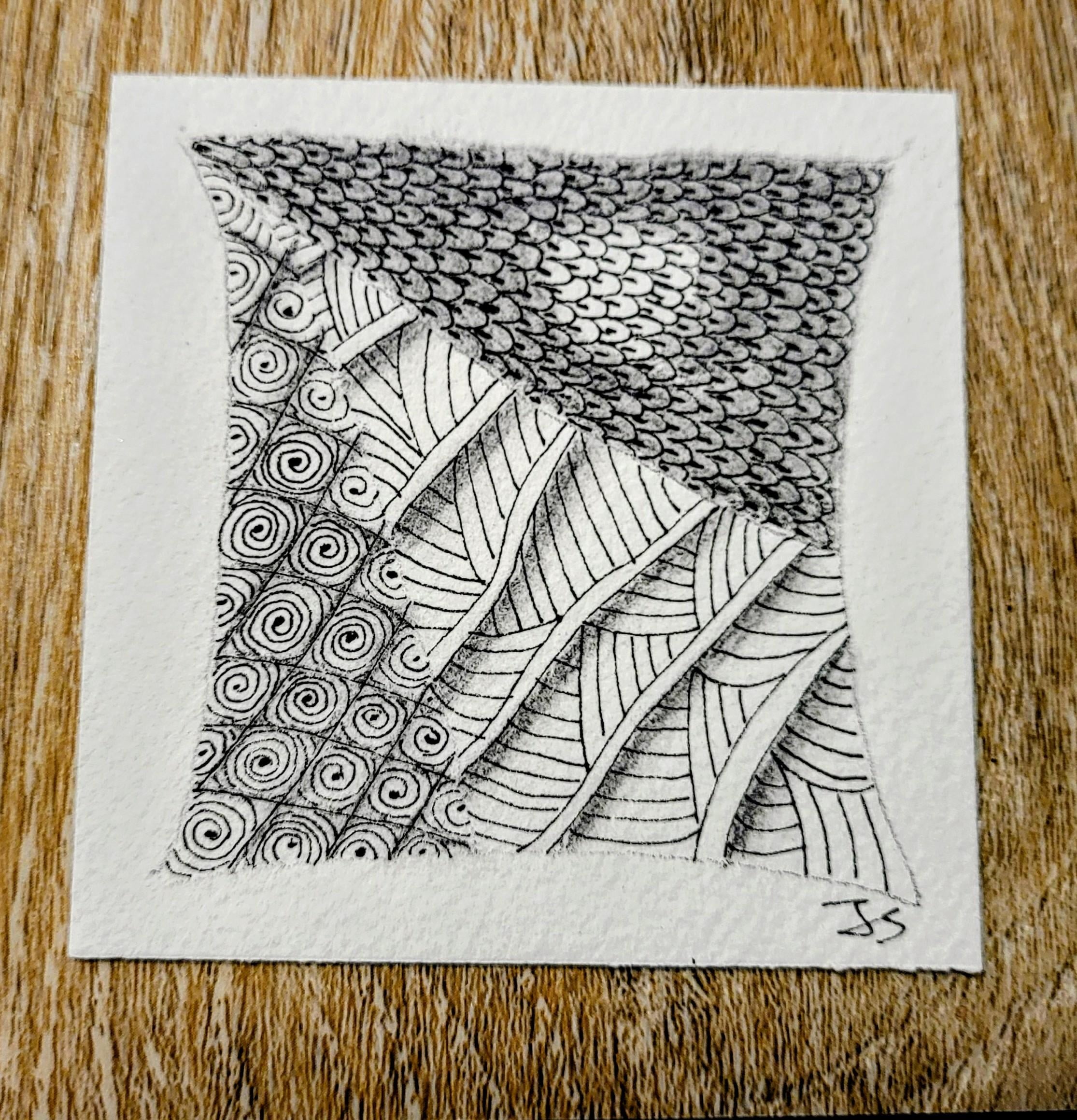 My very first Zentangle - student project