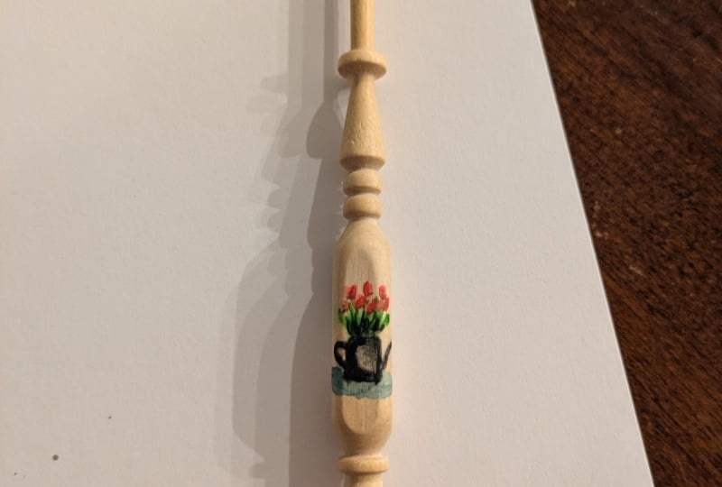 Miniature Tulips on Lace Bobbin