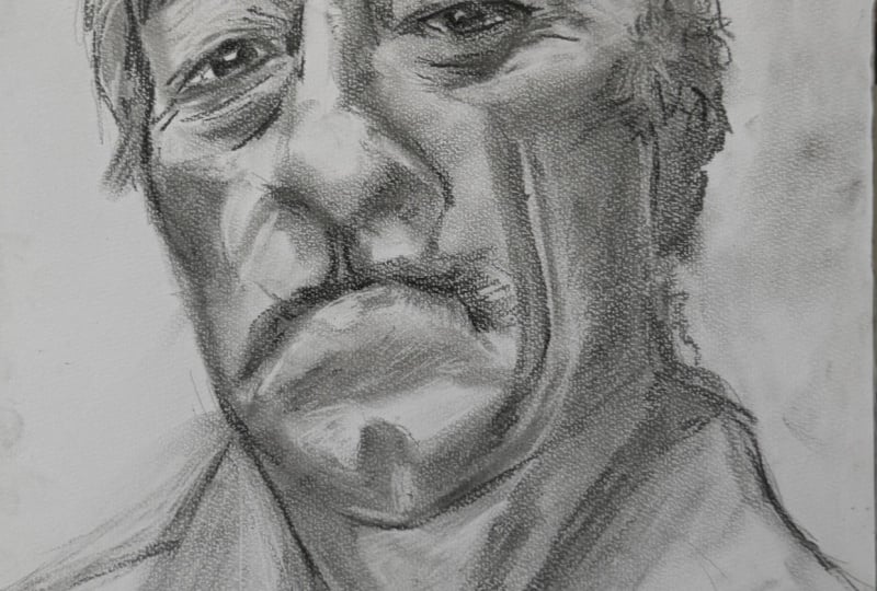 Loose charcoal drawing
