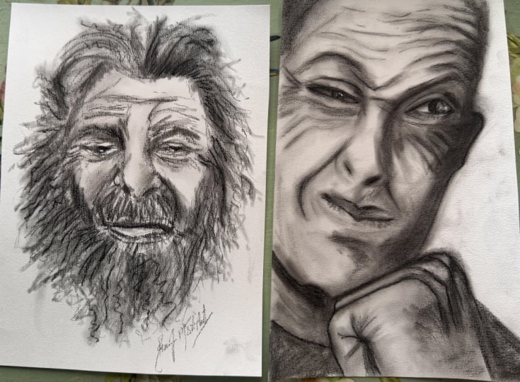 Charcoal drawings