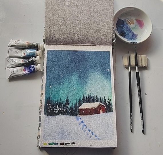 Snowy winter land