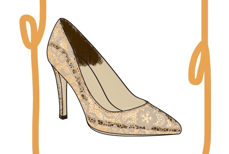 Manolo Gold Shoe