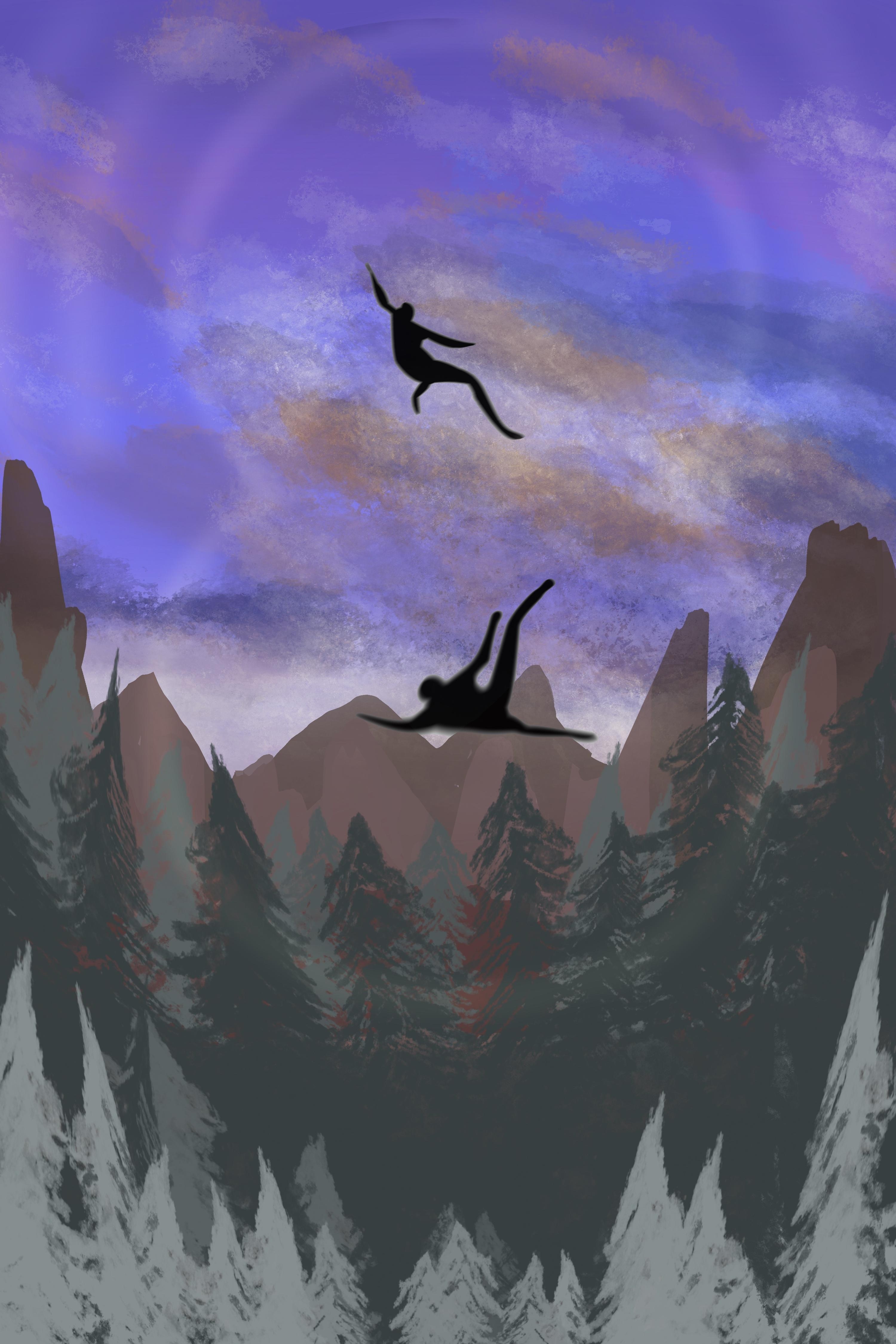 Men falling from the sky - student project