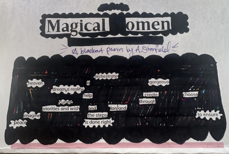 Magical omen - A blackout poem