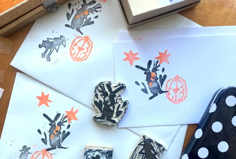 Rubber stamps for a farm