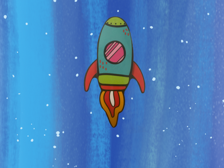 Cohete en espacio/Rocket In Space